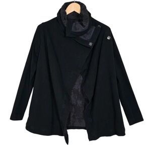 Lululemon Savasana Wrap Cardigan Black Gray Yoga Jacket Size 2 XS/S